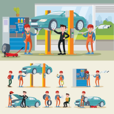 Automobile repairing services