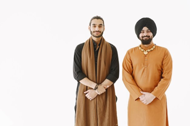 Stitching cloths of men