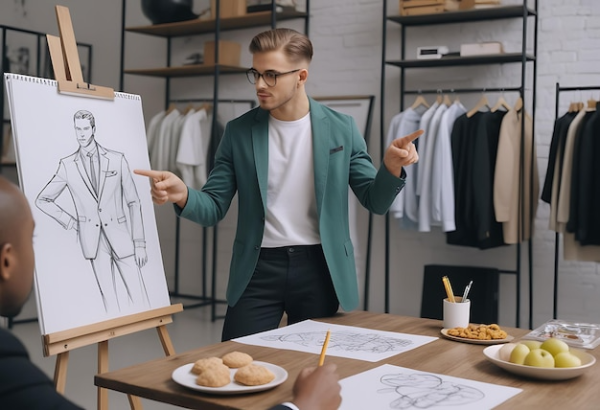 Glamorous fashion designer