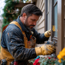 Aluminium doors, windows worker
