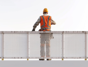 Expert fencing worker